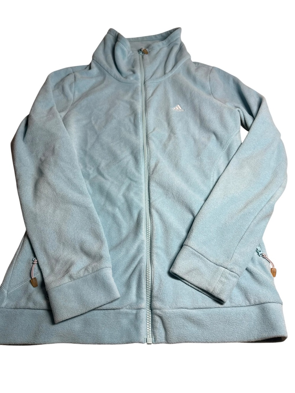adidas Light Blue Full-Zip Fleece Jacket